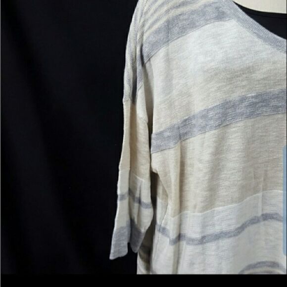 Sonoma Beige Striped Tunic Sweater - Picture 4 of 8